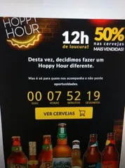 50% em cervejas selecionadas