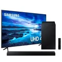 Samsung Smart TV 65 UHD 4K 65AU7700 + Soundbar Samsung com Subwoofer Sem Fio