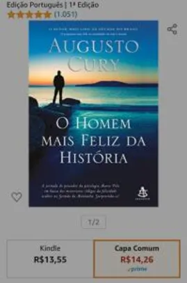 [PRIME] Livro - O Homem Mais Feliz da História (Augusto Cury) R$14