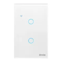 Interruptor Smart Zinnia 2 Botoes, 10A, 50/60Hz, Branco, ZNS-I2B-WH01