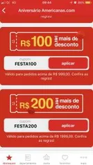 [Novas Regras] Até R$200 OFF na Americanas