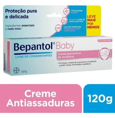 Kit com 5x Bepantol Baby Creme para Prev de Assaduras 100g+20