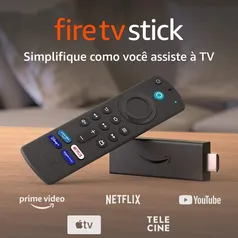 Novo Fire TV Stick com Controle Remoto por Voz com Alexa (inclui comandos de TV) | R$360