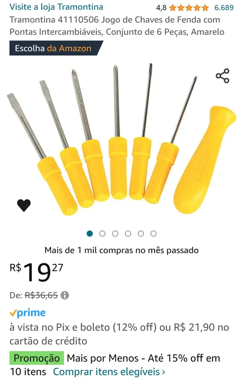 Imagem na descrição da promoção