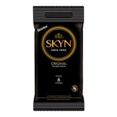 Preservativo Skyn, pacote de 6 Un. sai a 8,60 cada (levando 3 pacotes)