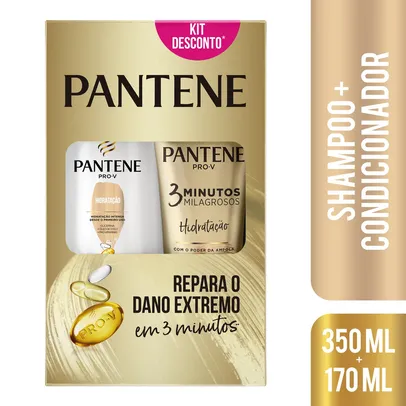 [Kit] Shampoo Pantene Hidratação 350ml + Condicionador Pantene Hidratação 3 Minutos Milagrosos 170ml