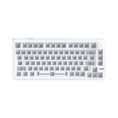 Kit De Teclado Mecânico ZUOYA LS02, Suporte De Estrutura De Junta Retroiluminado, RGB Sem Fio, Bluetooth 2.4G, Hot swappable