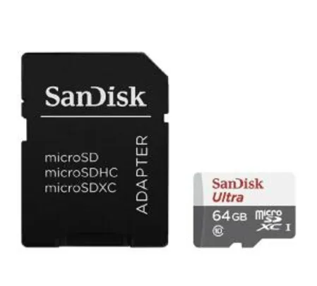 [PRIME] Micro SD SanDisk 64gb ultra | R$60