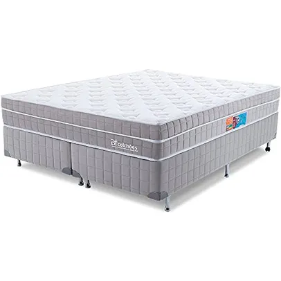 Cama Box King Colchão Molas Ensacadas Espuma Nasa Viscoelástica Ortopédico D33 com Pillow - BF Colchões