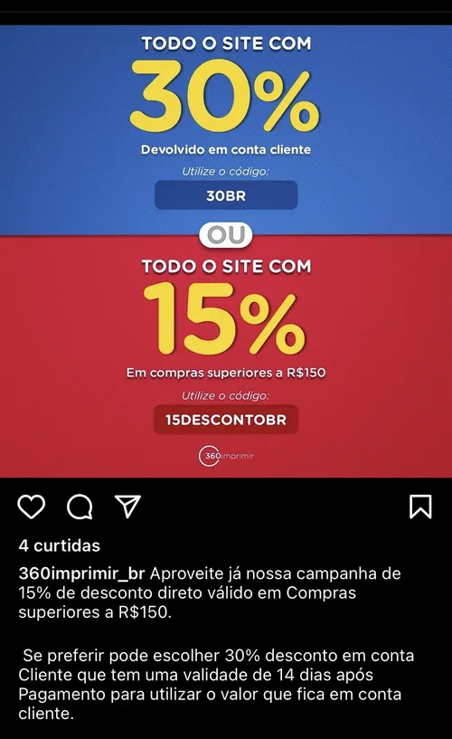 Imagem na descrição da promoção