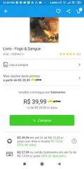 Livro - Fogo & Sangue | R$22