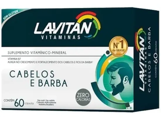 Lavitan Mais Hair Men 60caps Queda Intensa (cabelos e barba)