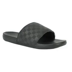 Chinelo Slide Vans La Costa Checker Black Black