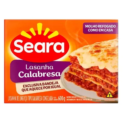 [ REGIONAL | 70% OFF na 2ª Unidade - R$ 7 CADA ] Lasanha de calabresa Seara 600g