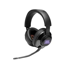 JBL Quantum 400 – Fones de ouvido com fio sobre a orelha para jogos com USB e mostrador de bate-papo de jogos – Preto