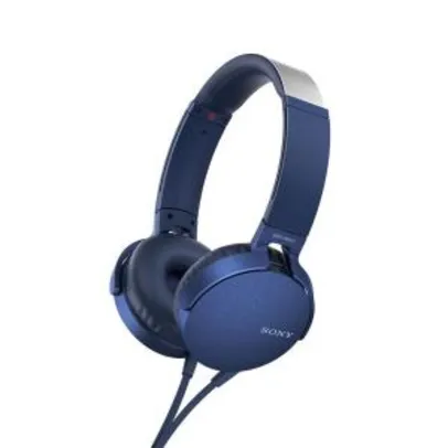 [AME] Headphone Sony Mdr-xb550ap Com Extra Bass Azul POR R$ 88 ( com AME)