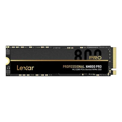 SSD Lexar 1TB, NM800 Pro, M.2 2280, PCIe NVMe, Leitura 7500 MB/s, Gravação 6300 MB/s - LNM800P001T-RNNNG