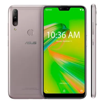 Smartphone Asus ZenFone Max Shot ZB634KL Prata 32GB, Tela 6.2", Dual Chip, Câmera Traseira Tripla, Android 8.1, Processador Octa Core e 3GB RAM