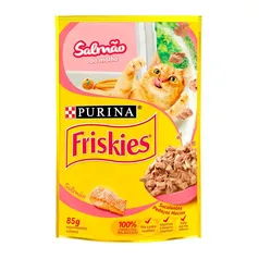 [REGIONAL] [LEVANDO 4 = 1,70 CADA] Ração Úmida para Gato Purina Friskies Salmão com Molho Sachê 85g