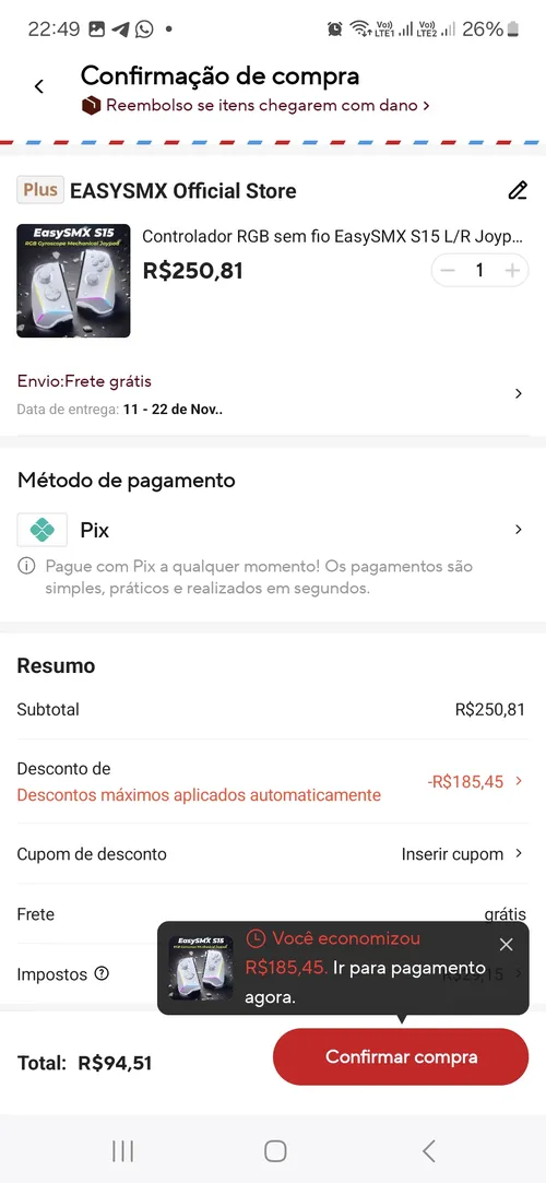 Imagem na descrição da promoção