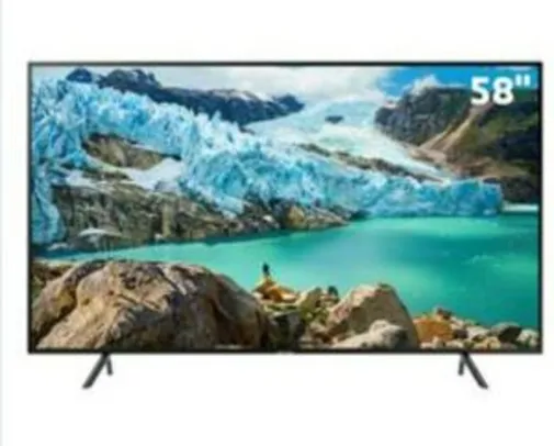 Smart TV LED 65" UHD 4K Samsung 65RU7100 com Controle Remoto Único, Bluetooth, HDR Premium, HDMI e USB