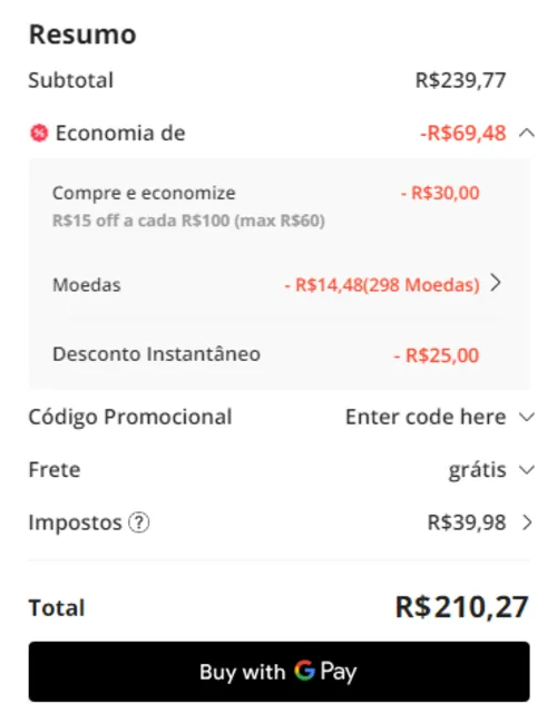 Imagem na descrição da promoção