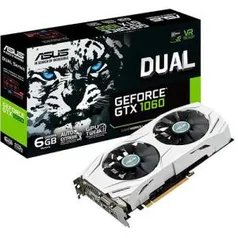 Placa de Vídeo Asus GeForce GTX 1060 Dual 6GB GDDR5 - R$ 1170