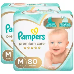 Fralda Pampers Premium Care Jumbo M - 160 Unidades