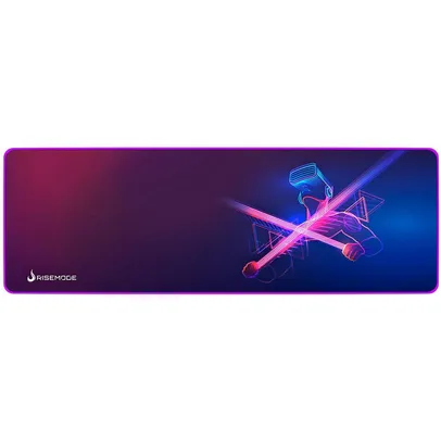 Mousepad Gamer Rise Mode Neon, Estendido 900x300mm, Borda Costurada - RG-MP-06-NEO