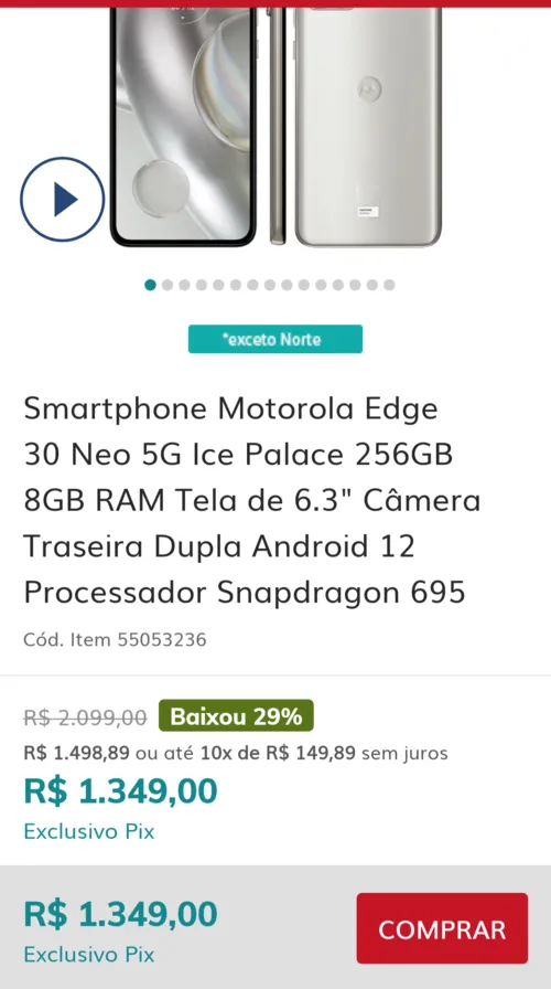 Imagem na descrição da promoção