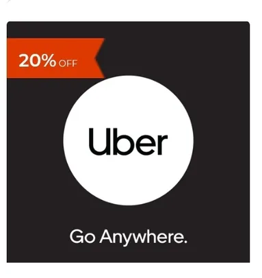 [UBER & Oi+Alegria] 20% Off em GiftCard Uber