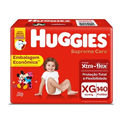 HUGGIES Fralda Supreme Care XG - 280 fraldas, 2 Pacotes Cor: Vermelho