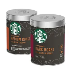 Kit de Cafés Solúveis Premium Starbucks Lata - 2 unidades | R$ 49