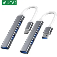 [Conta Nova] Tipo c usb hub c dock 3.0 3.1 de 4 portas adaptador multi splitter otg para lenovo huaw