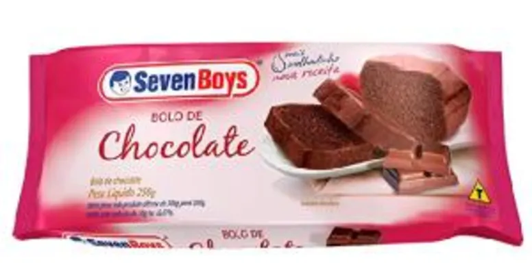 Bolo Sabor Chocolate Seven Boys 250g (mín. 3) | R$3,50