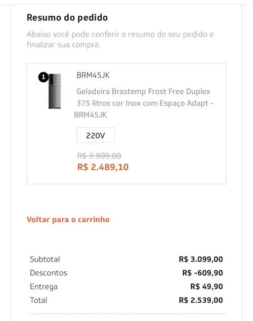 Imagem na descrição da promoção