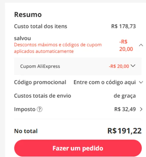 Imagem na descrição da promoção