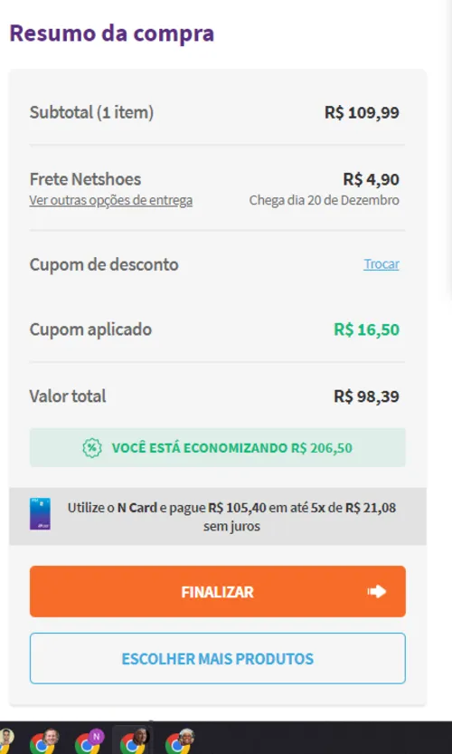 Imagem na descrição da promoção