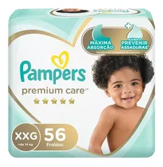 Fraldas Pampers Premium Care Xxg - 56 Unidades