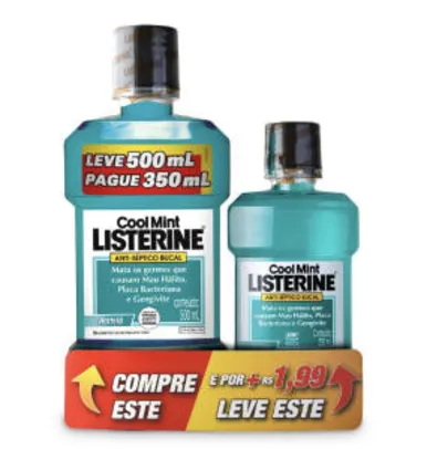 [APP] Antisséptico Bucal Listerine Cool Mint 500ml + 250ml