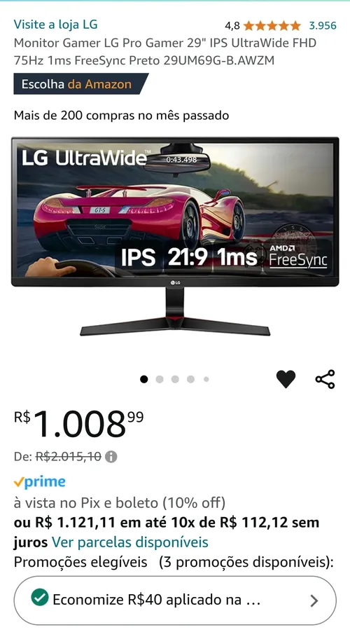 Imagem na descrição da promoção