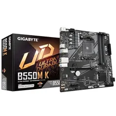 PLACA-MÃE GIGABYTE B550M, AM4 4XDDR4(MÁX128GB), 4 SATA, 1 M.2, 2XUSB 3.2, 4XUSB 2.0, 1XHDMI