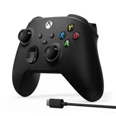 (APP primeira compra) Controle sem Fio Xbox + Cabo USB R$359