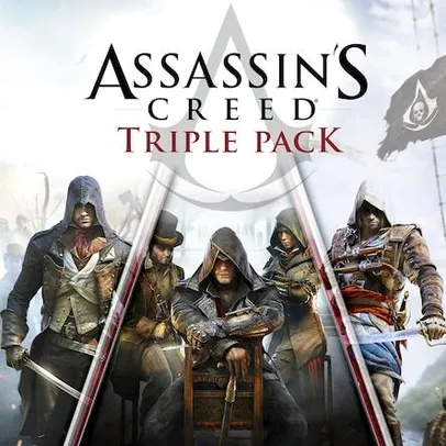Assassin's Creed Triple Pack: Black Flag, Unity, Syndicate (PS4) | R$93