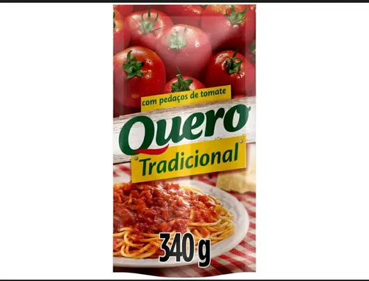 Leve 3 Pague 2 | Molho de Tomate Tradicional Quero 340g | R$0,77