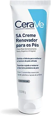 CeraVe, Creme Renovador de Pés, com Ácido Salicílico e ação esfoliante, 88ml Amazon.com.br