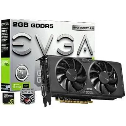 [KaBuM!] VGA EVGA GeForce GTX750Ti 2GB FTW ACX DDR5 R$798,53