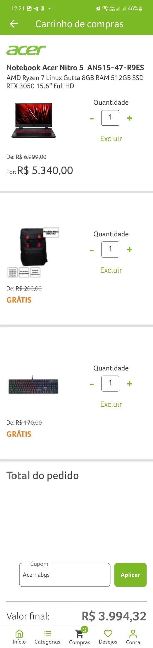 Imagen na descrição da promoção