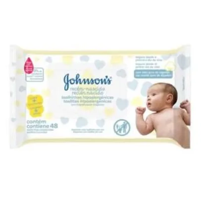 Lenços Umedecidos Johnsons Baby Recém-Nascido Sem Fragrância 6 pacotes (288 unid) | R$4,34 cada