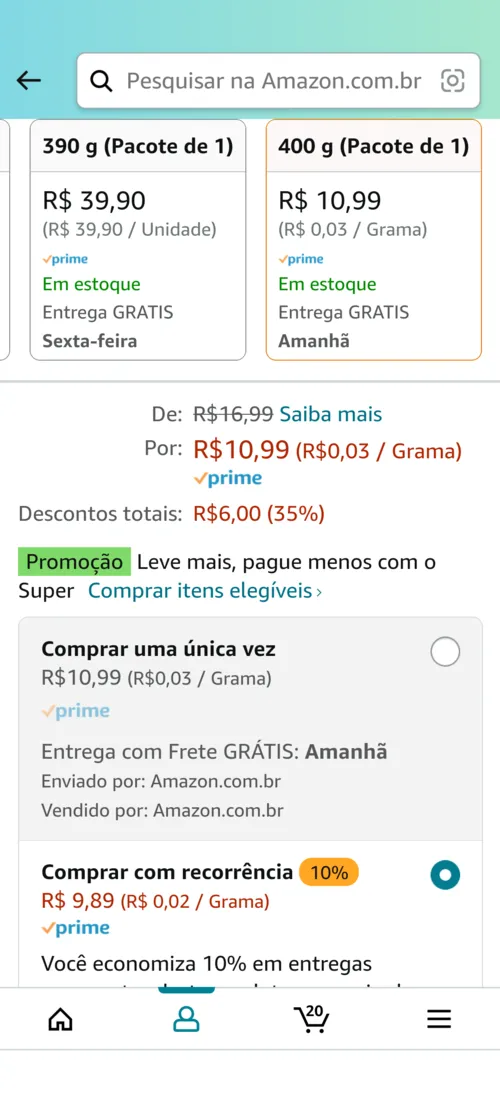 Imagem na descrição da promoção